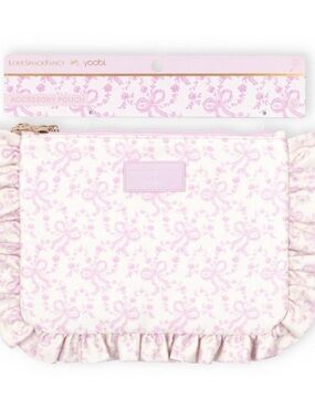 LoveShackFancy x Target - Yoobi Coquette Bow flat ruffled pencil pouch